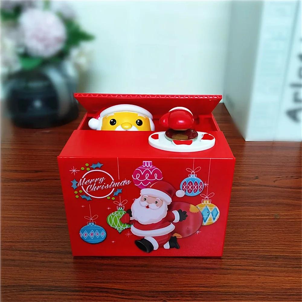 Creative Children's Cartoon Electric Savings Box Cute Steal Money Cat  Little Family Decoration Money Box Birthday Gift Coin Box