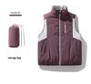 Lightweight Color Block Stand Collar Winter Warmth Vest with Zipper