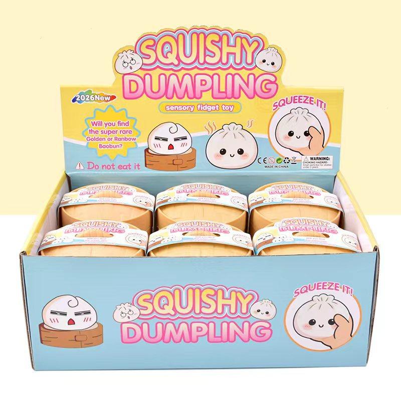 Push Bubble Colorful Dumpling Squishes Stress With Steamer Cute Anxiety Toy Soft Decompression Dough For Adults Prospector