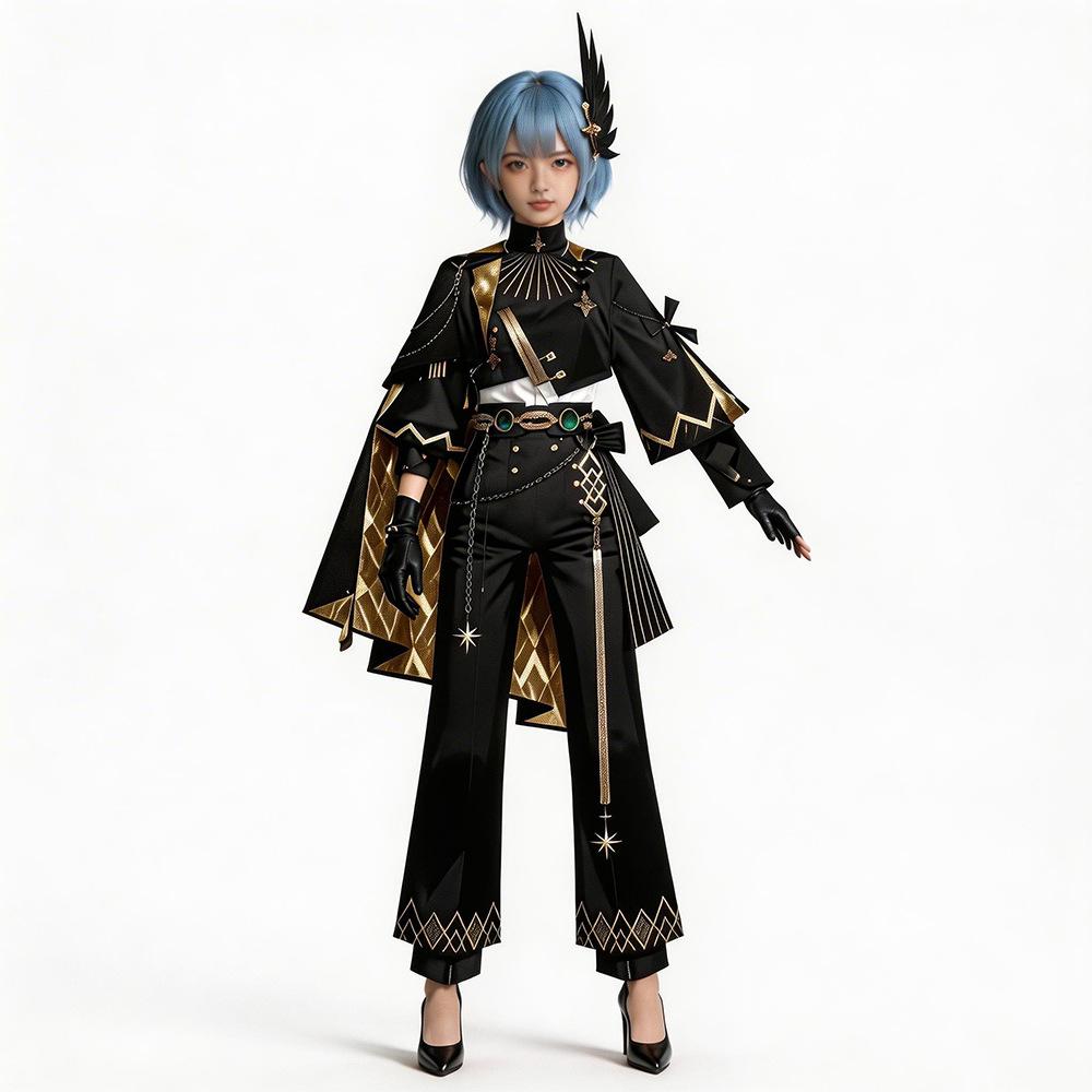 Hoshimachi Suisei Cosplay Costume VTuber Budokan Outfit Idol Live Stage Dress for Comic Con