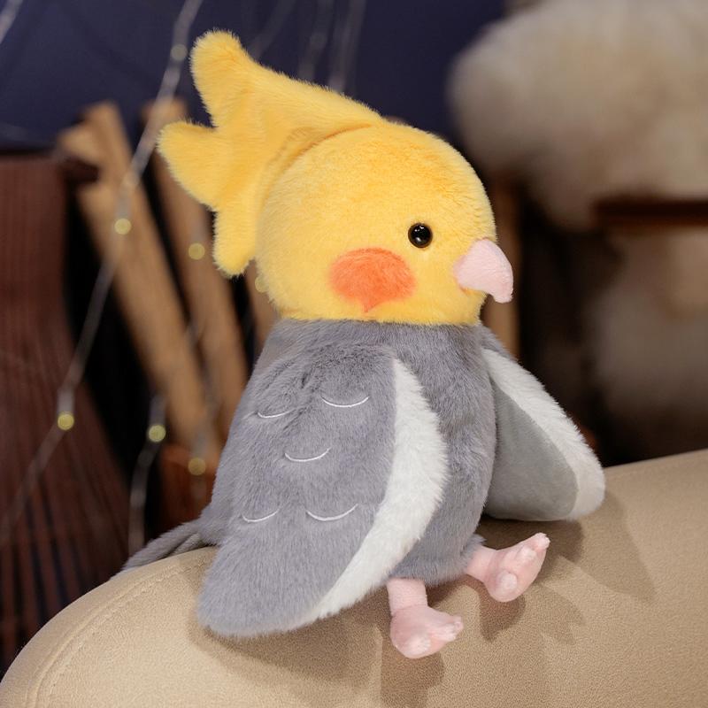 Bird Soft Stuffed Toy Doll Parrot Cosplay Plush Doll Educational Toys Kawaii Cockatiel/Budgerigar/Monk Parakeet Hand Puppet