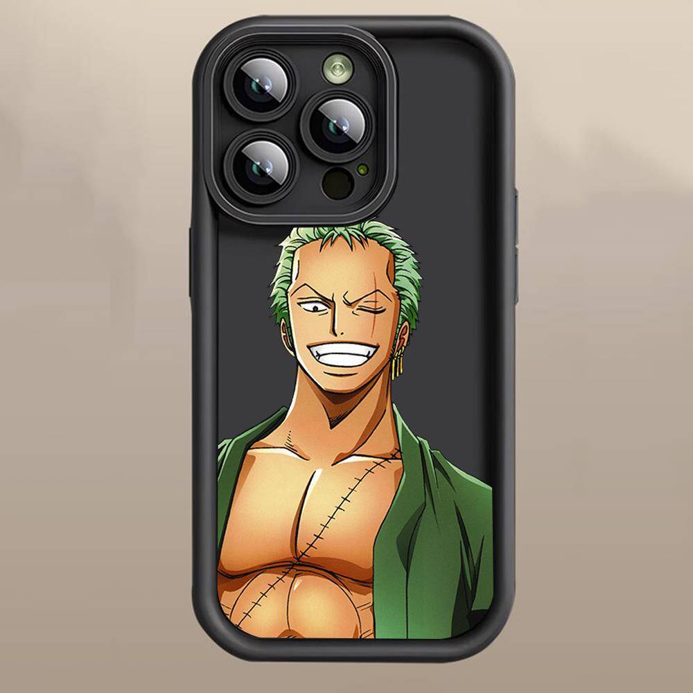 D-28 One Piece Zoro  Case for iPhone 15 14 13 12 8 Plus Samsung S24 S23 Ultra A04S A05S Huawei P40 P50 P60 Nova 11 Pro Max OPPO A17K Reno 10
