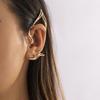 European and American Jewelry Novelty Single Metal Three-dimensional Earring Female Hollow Cat Ear Outline Elf Ear Clip