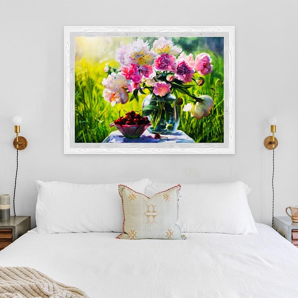 Neue 5D DIY Diamant Malerei Frische Blumen Diamant Stickerei Landschaft Kreuz Stich Volle Runde Bohrer Handwerk Wohnkultur Geschenk