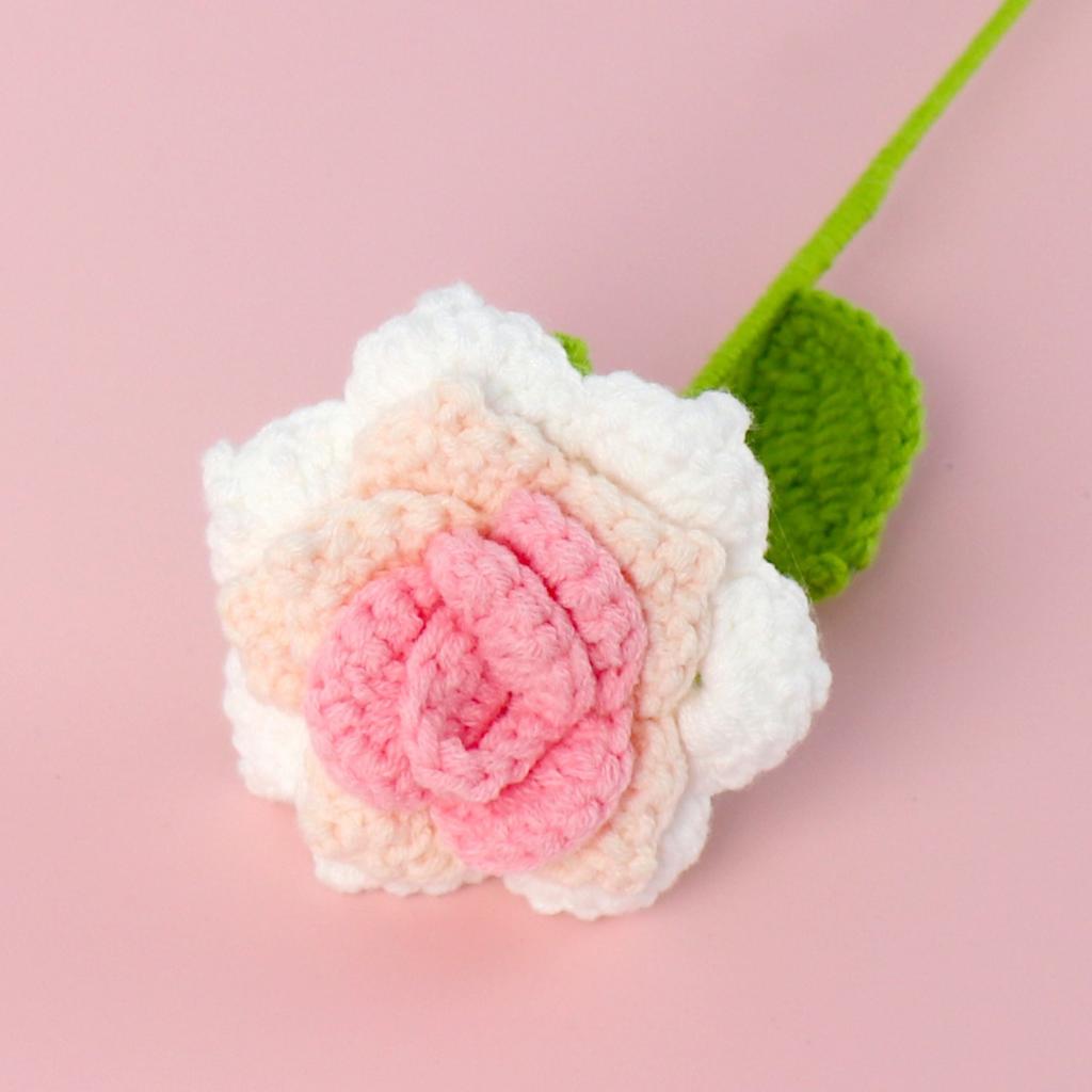 Artificial Flower Handmade Wool Knitted Flower