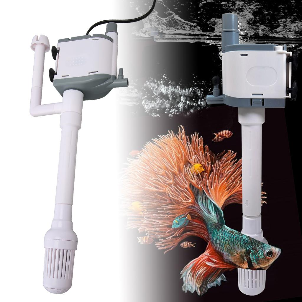 3 In 1 Aquarium Filt  Pump Fish   Quiet Oxygen A Ator Filt  Subm Sible Pump with 4 Removable Suction Cups