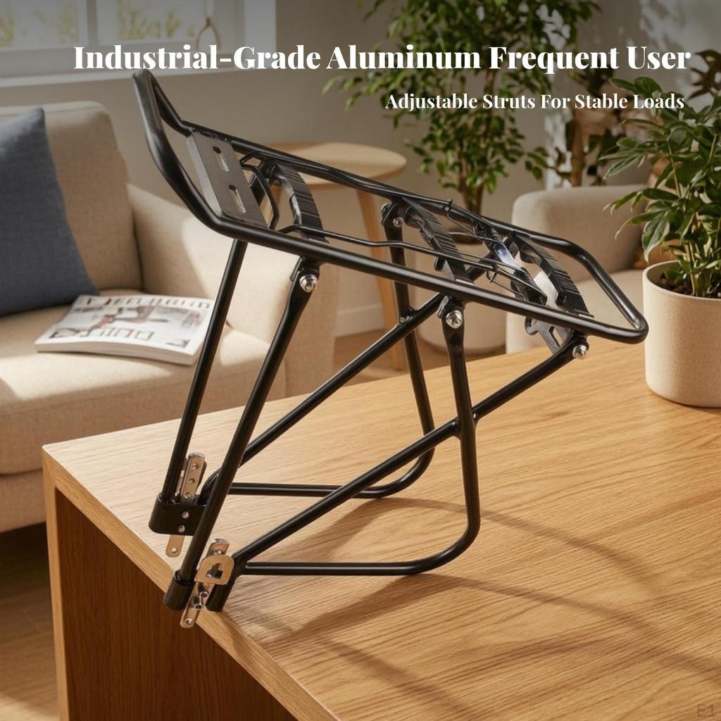 Rear Cycle Cargo Rack | Sturdy AluminumAlloy Construction, Adjustable Mounting Hardware, Bike