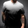 Men's Summer Loose Short Sleeved 3D Digital Printed Round Neck Men's T-shirt Short Sleeved Top Shirt