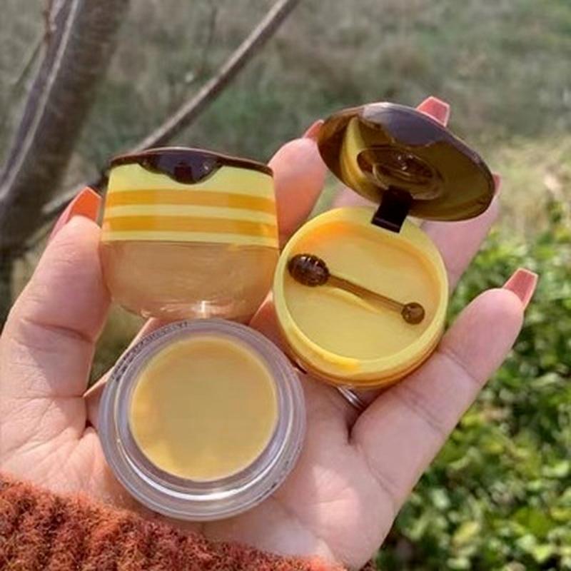Propolis feuchtigkeitsspendende Lippenmaske, Schlaf-Lippenbalsam, nährende Anti-Falten-Lippenpflege, Anti-Risse, Unisex mit Pinsel, Lippenpflege