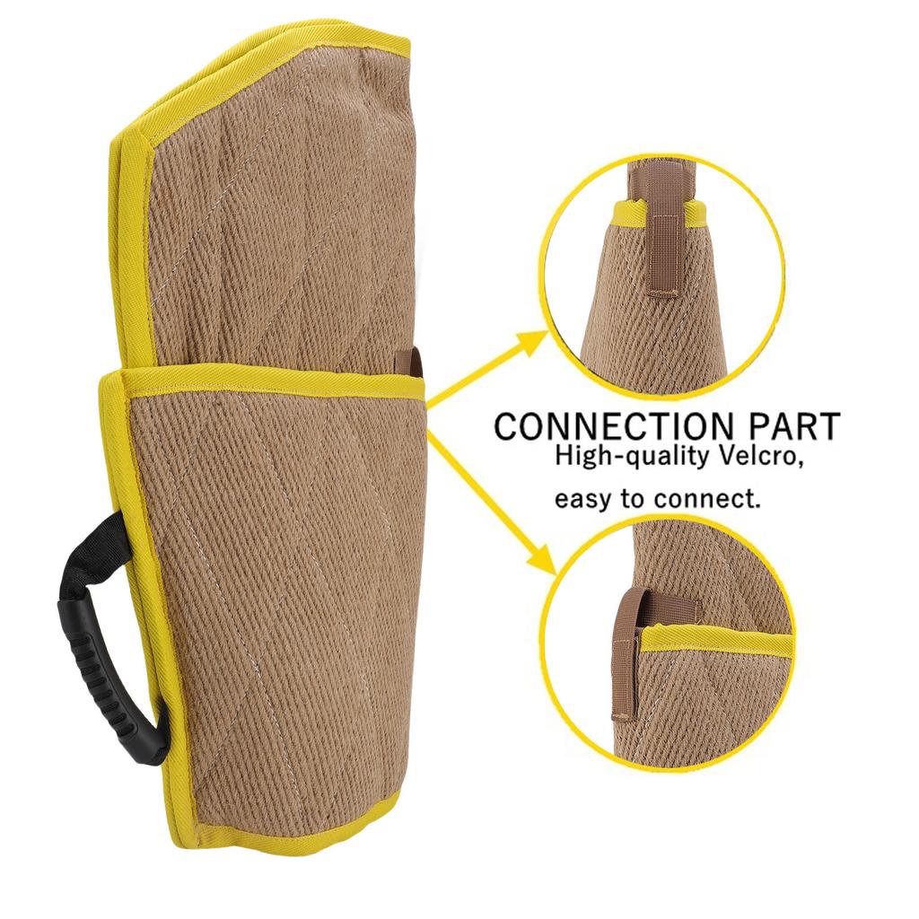 Jute Dog Bite Sleeve Yellow Edge Robust Arm Protection Dog Training Equipment For German Shepherd Malinois Large Breed Dog