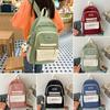 Pure Colour Large Capacity Backpack Nylon Rucksack Bags Fashion Student School Bag  Women Men