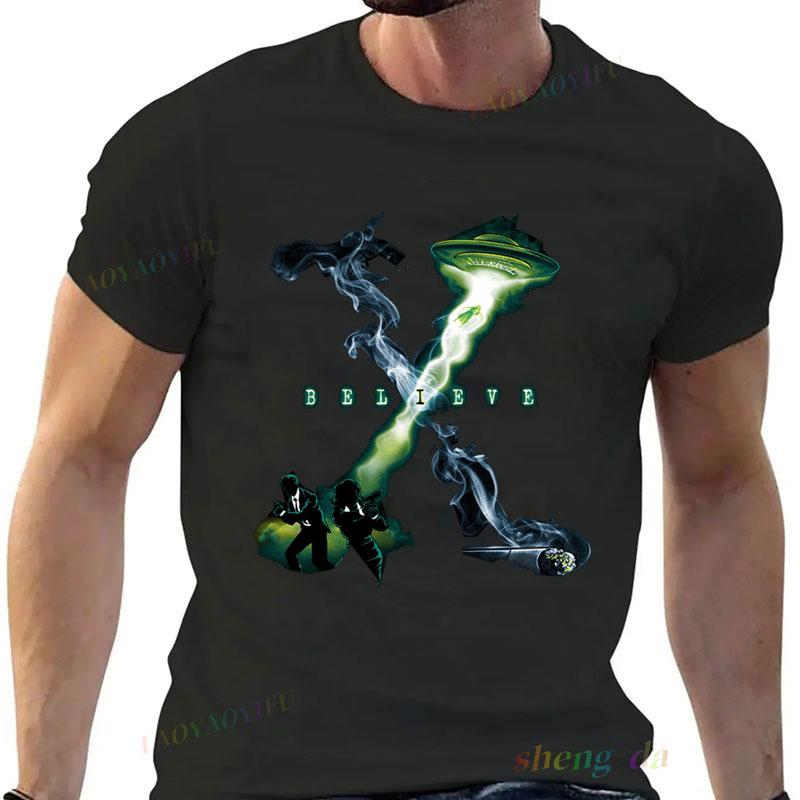 Hot Sale Movie Secret The X Files I Want To Believe Tshirt Cheap Polyester ONeck Streetwear Unisex Unisex Unisex Gothic Clothes