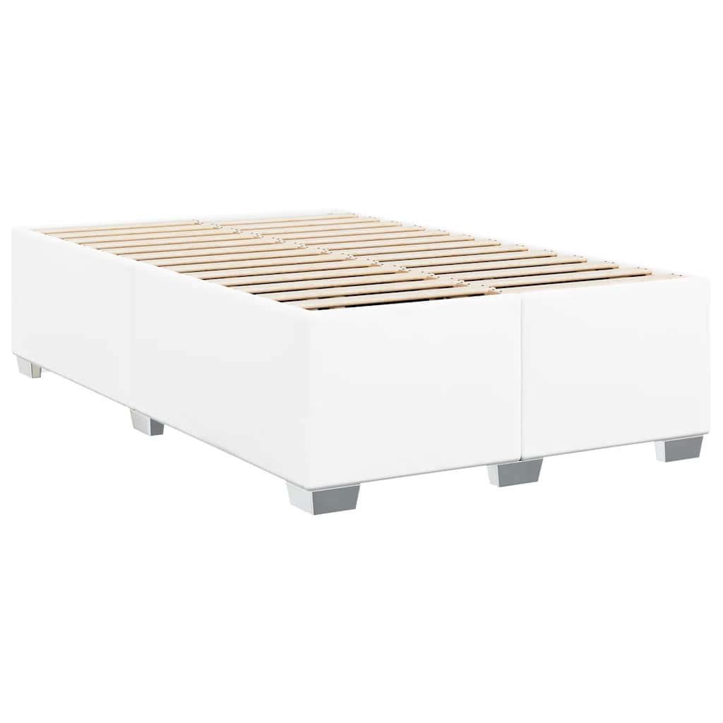 Bed Frame without Mattress White 137 x 190 cm Faux Leather