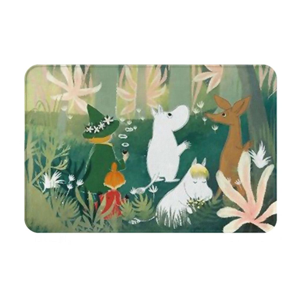 Moomin entrance and fully suitable for indoor and outdoor Fluffy and perfect for commercial and home 50x80cm mat, stylish, non-slip, washable,