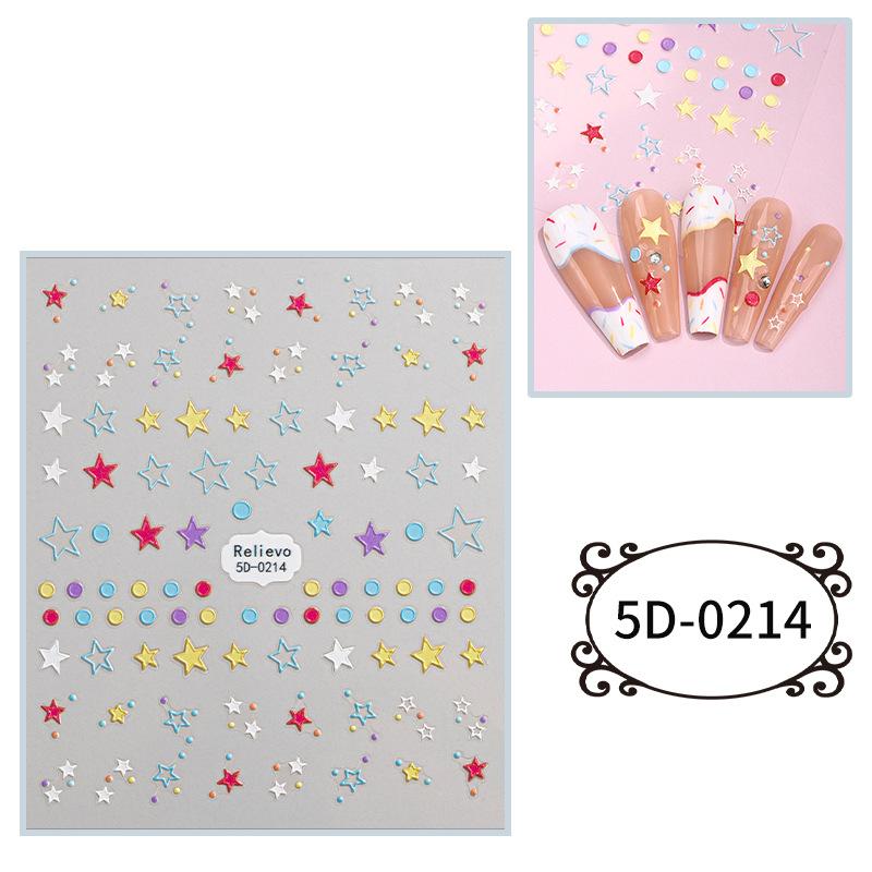 

Мультяшные наклейки для ногтей с тиснением 5D милые детские наклейки для ногтей украшения своими руками 85*100mm