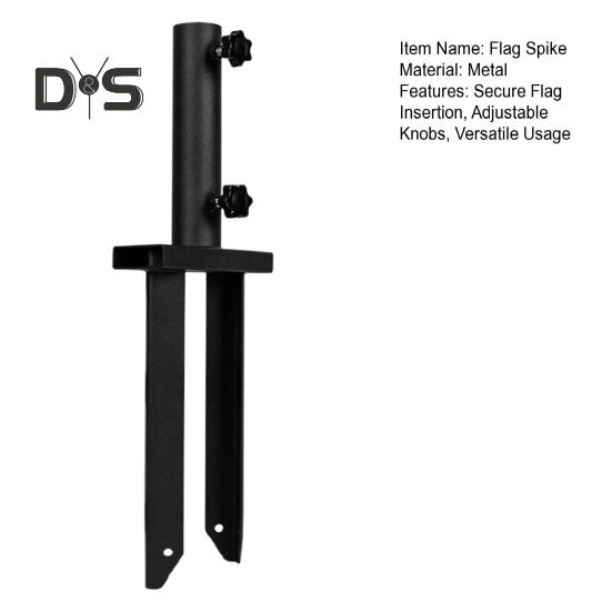 Supporto per asta portabandiera per impieghi gravosi, picchetto da terra in metallo, picchetto per bandiera a piuma regolabile, picchetti universali per luce, supporto per esterni resistente alla ruggine