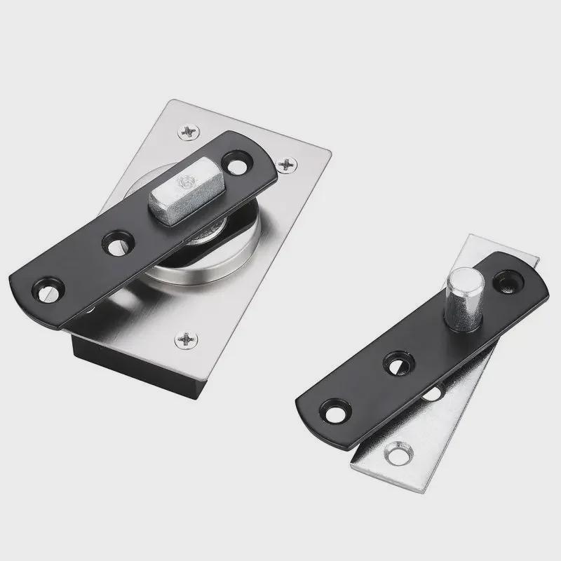 Heavy-Duty Stainless Steel Invisible Rotating Door Hinge with Hidden Up-Down Heaven and Earth Shafts