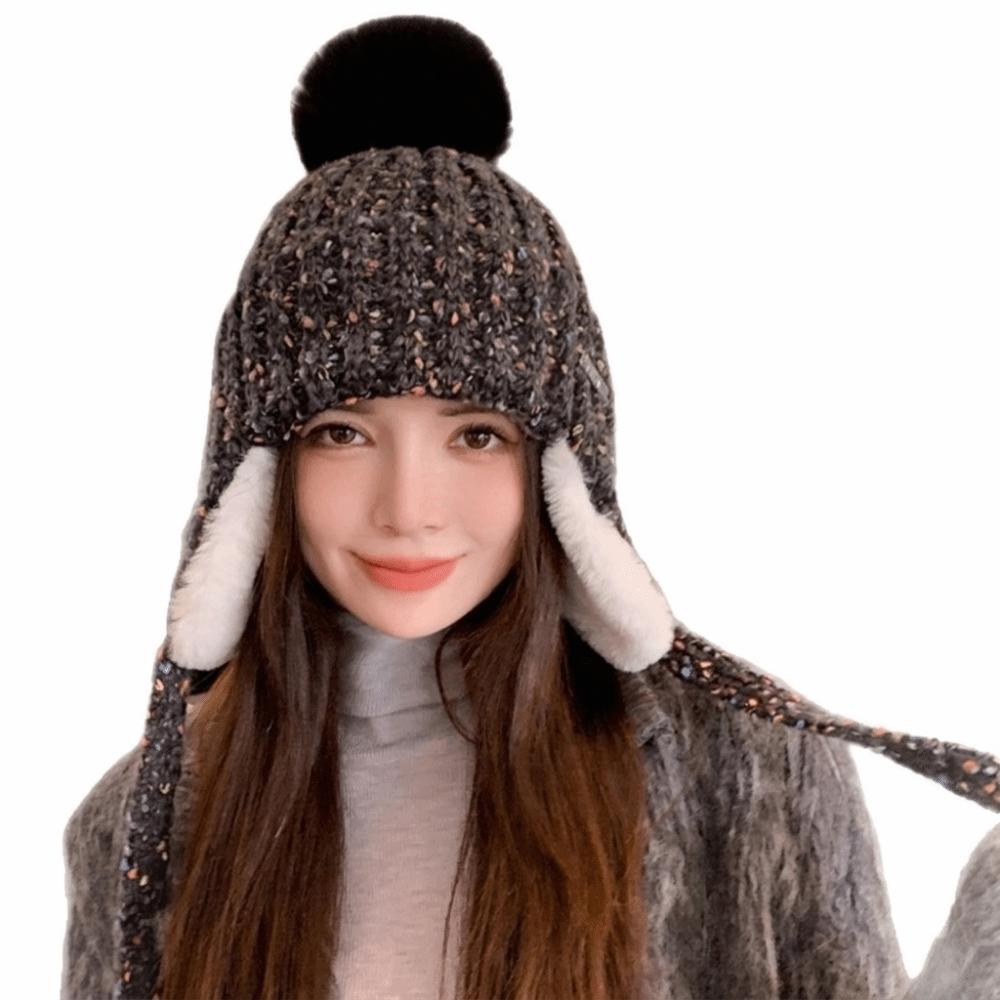 Warm Ear Protection Hat Wool Lei Feng Hat Comfortable Knitted Beanies Hat Cold Weather