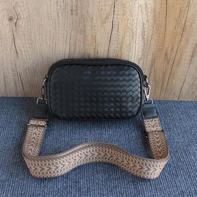 Korean Soft Leather Retro Crossbody Bag - Unisex Large Capacity Pillow Design for iPad