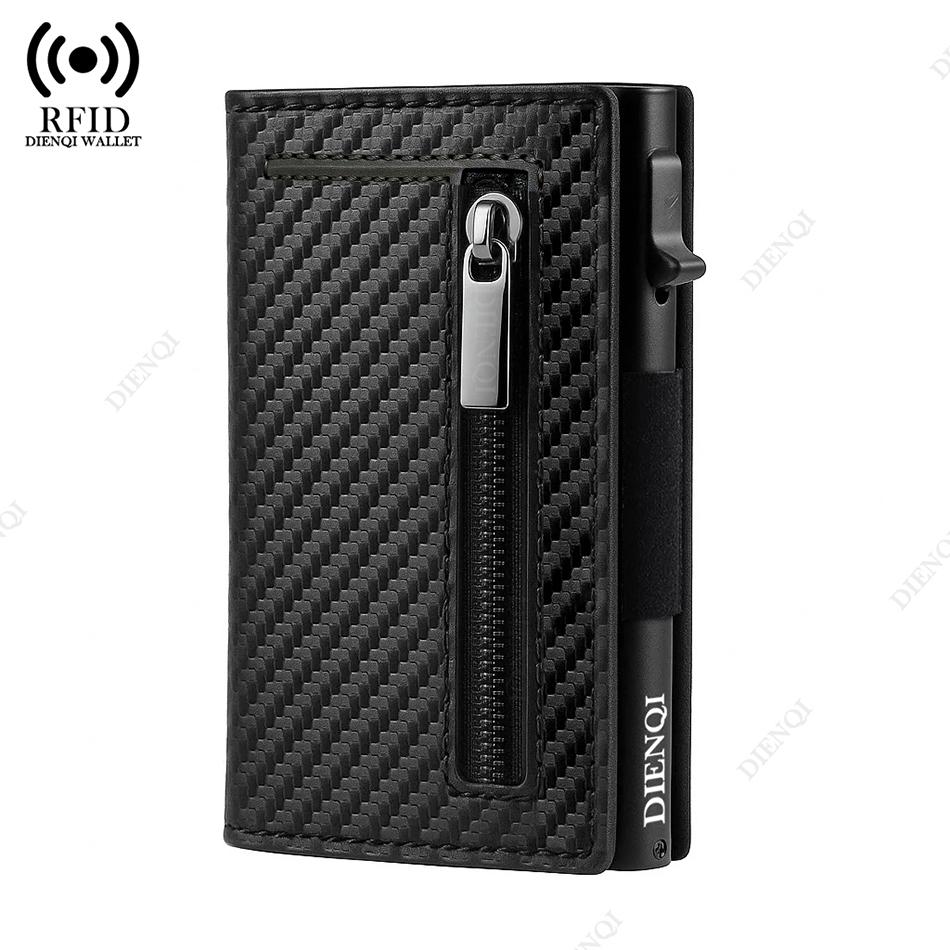 Rfid Credit Card Holder Men Wallets Mini Handbags Luxury Brand Bag Cardholder Case Leather Magnetic Coin Purse Hand Bag for Men