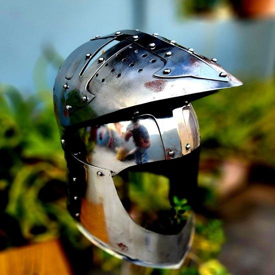 Crusader Knight Armor Helmet Medieval Templar Helmet Iconic Crusader Style Cosplay, LARP, Halloween Costume Best gift for Love Once.