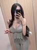 Women's Korean Sexy Pleated Camisole - Waist-Cinching Pure Desire Style
