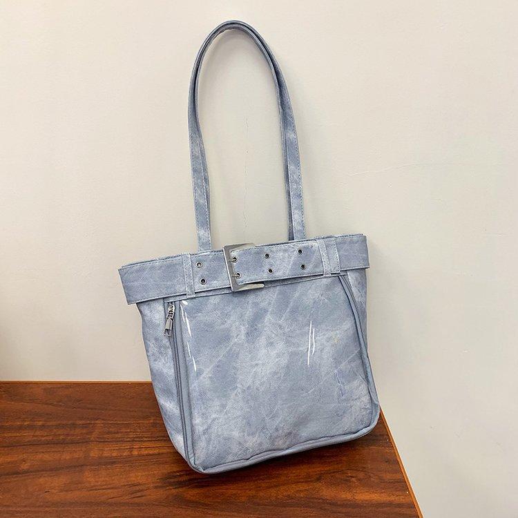 Original Design Girl Cool Ulzzang Ita Bag Large Capacity Transparent Tote Bag Y2K Vintage Shoulder Bag Anime Cartoon Handbag