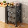 Bar Trolley Cart Kitchen Shelf Breathable Fruit Basket Corner Multi-Layer Rack Storage Rack Wine Trolley Bar Cart For Kitchen