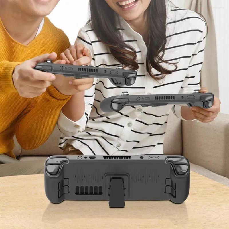 Game Controllers Games Console Protective Cover Set with Stand Touchpad Button Stickers Compatible for Steam Deck