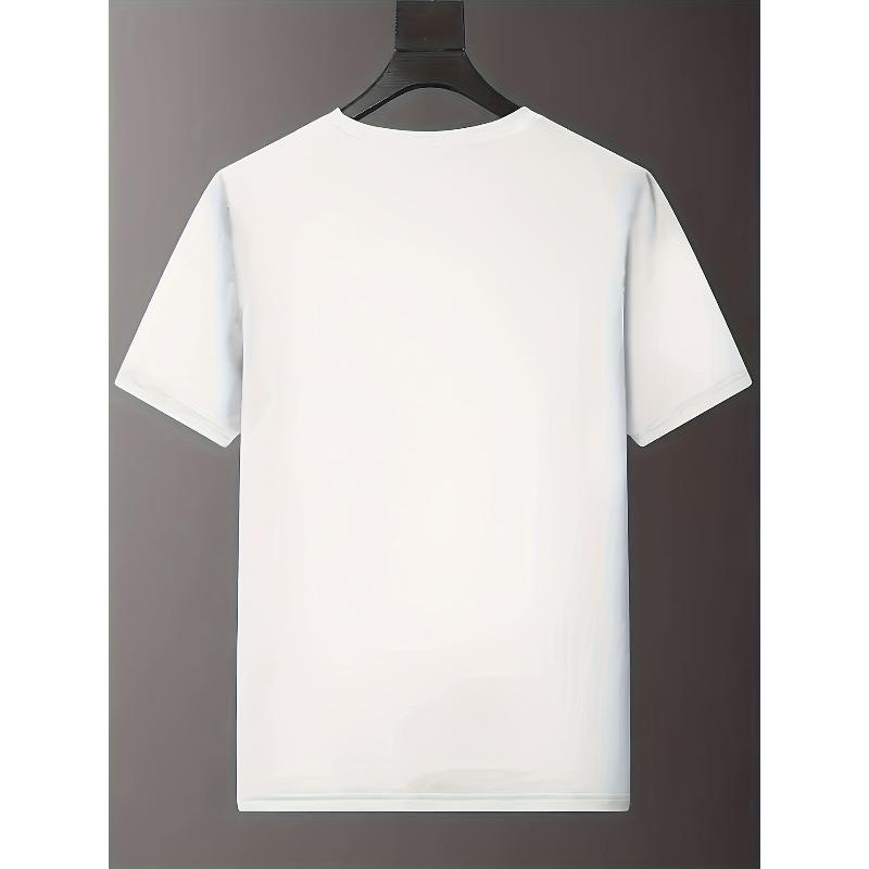 Casual Men'S T-Shirt with a Stylish Round Neck, Short Sleeves, Streetwear Design
