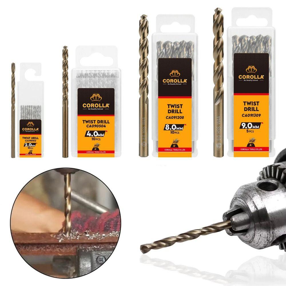 10PCS Straight Shank Twist Drill Bits Twist Design HSS Drill Bits Drill Bits  Industrial Use