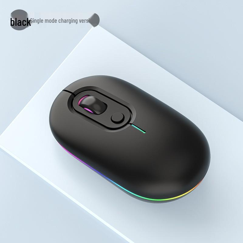 Silent Dual-Mode Luminous Wireless Mouse - Multi-Color Gift for Office & Gaming