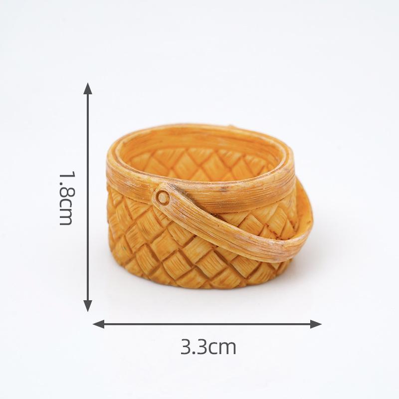 Dollhouse Simulated Rattan Basket Diy Decorative Accessories Mini Storage Box Small Ornaments