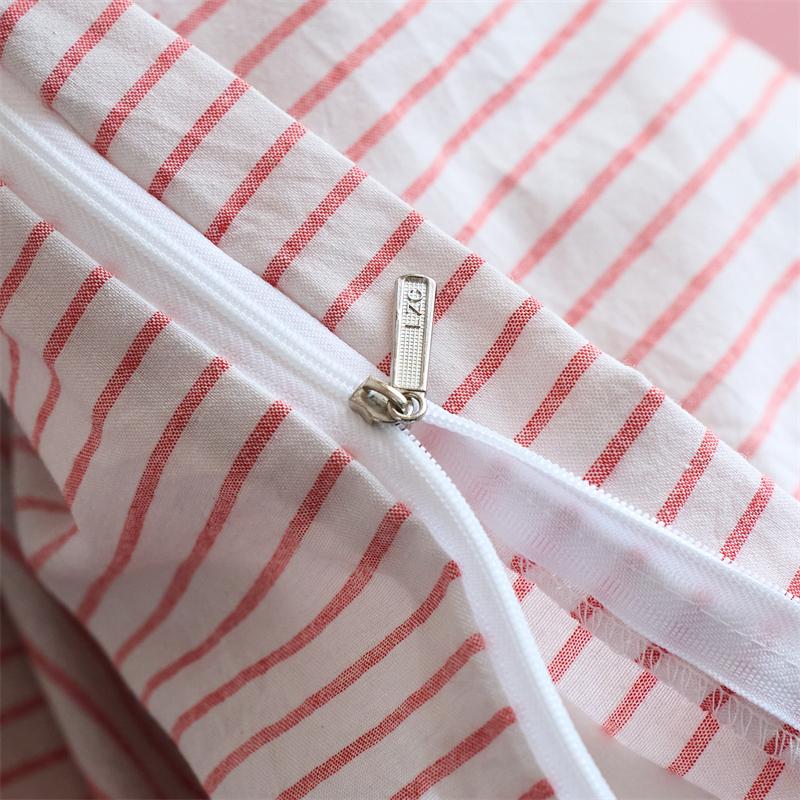 Luxury 100% Cotton Yarn-Dyed 3-Piece Duvet Cover Set (1 Duvet Cover + 2 Pillowcases), Pre-Washed,Stripe Design, Bedding Set