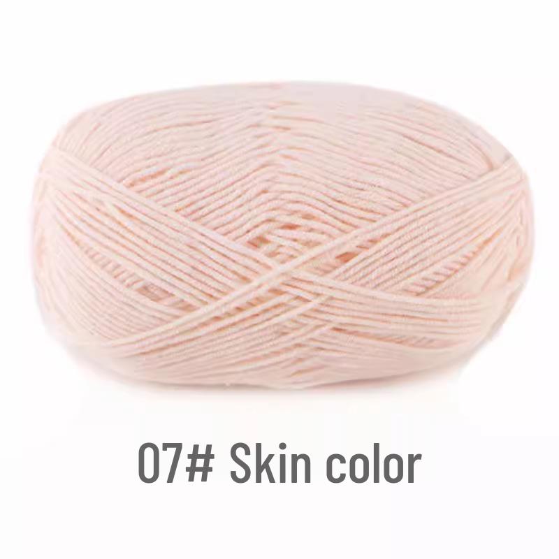 Gomitolo di Filato di Cotone Pettinato a 4 Capi per Lavorare all'Uncinetto Bambole, Coperte, Borse e Scarpe Pacchetto Materiali Fai da Te