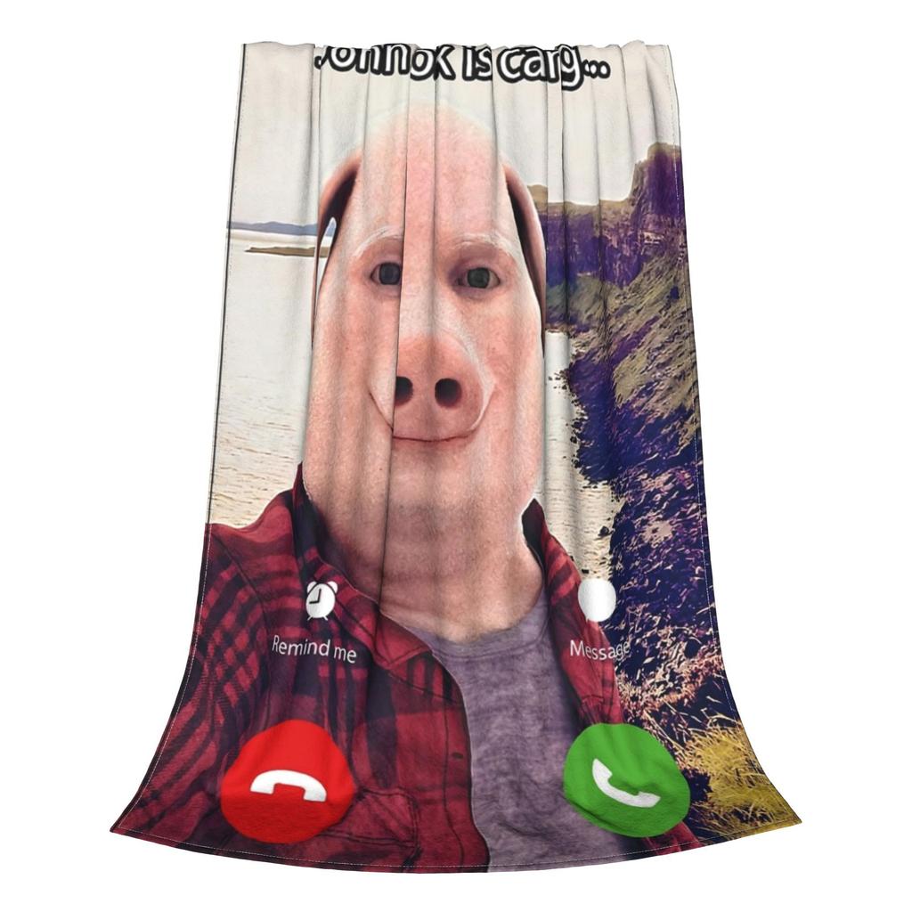 John Pork volá Vtipný meme deka Super měkká teplá Přehozová deka na pohovku 50x60 palců Více velikostí Kus koberce