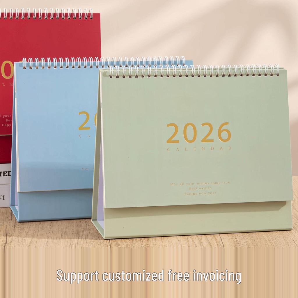 2026 Minimalist Morandi Desk Calendar: Creative Self-Discipline Planner & Business Desktop Ornament