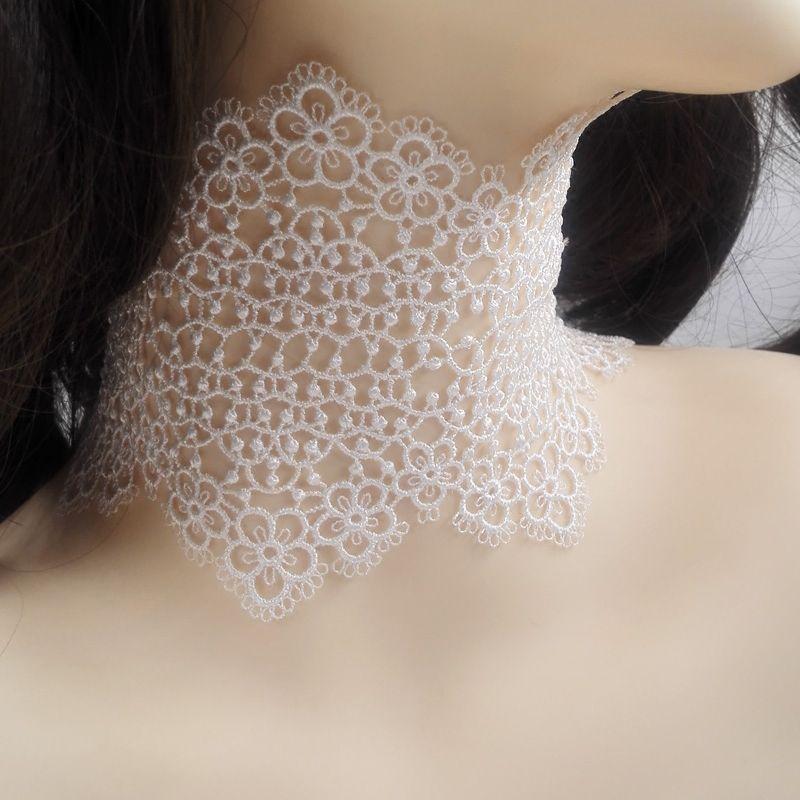 Wide Necklace Neck Accessories Neck Band Wide Edge Lace Scar Covering Neck Jewelry Minimalist Super Wide Clavicle Necklace Fashion