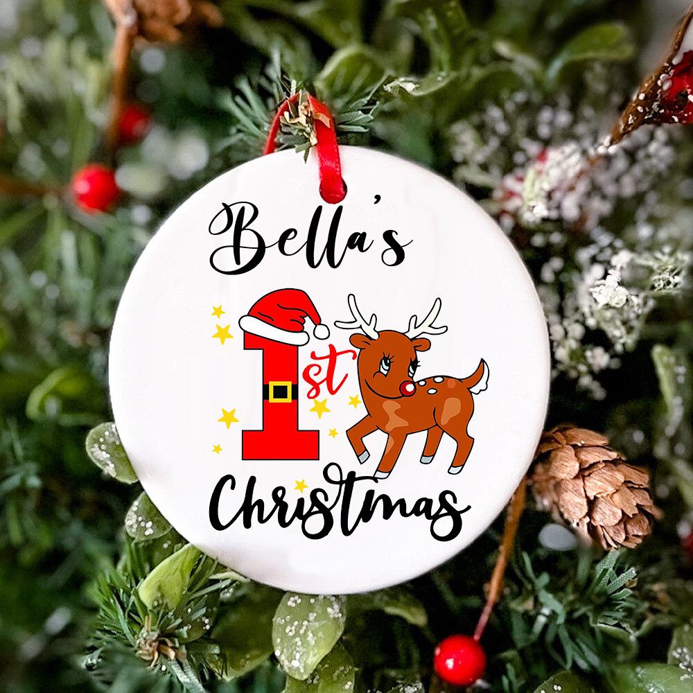 Custom Name Baby Ornament Personalized Infant Keepsake Gift Xmas Party Decrto Decoration Photo Prop Baby Photography Accessories