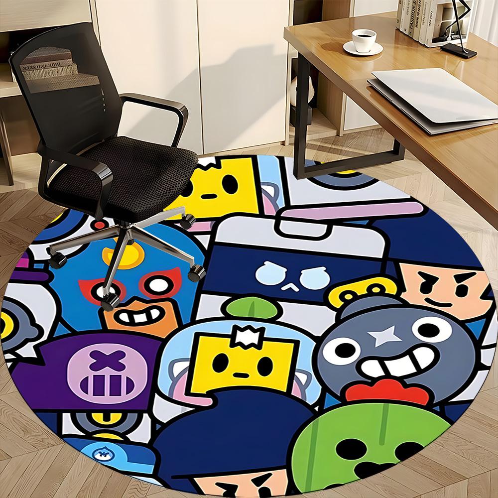 1pc Robot Toy Office Round Area Rug, Indoor Mat Suitable ForOffice, Under Office Chairs Bedroom Living Room Home Decor, Room Deco,  N40