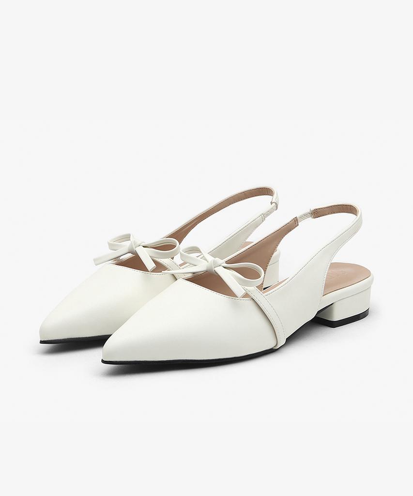 Sappun Mier Ribbon Slingback Flat Shoes (2.5Cm)