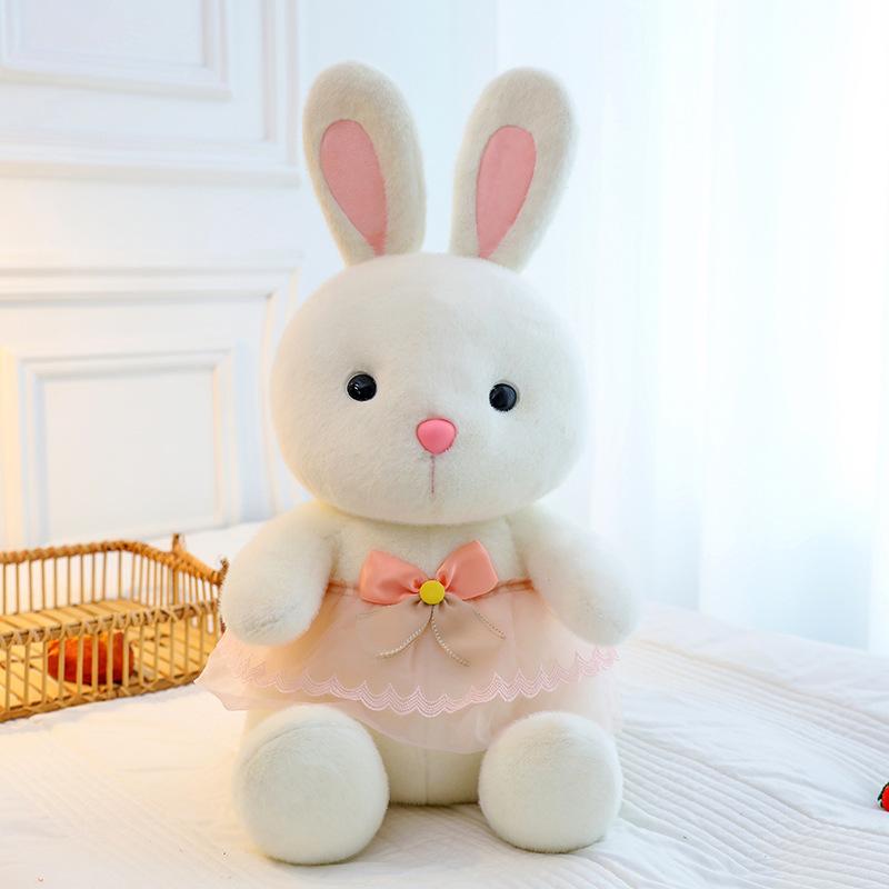 

Милая плюшевая игрушка Зайчик Мейша, подарок на день рождения для девочки, офисное украшение, юбка из марли, подарок на мероприятие с зайчиком 30cm【0.165kg】