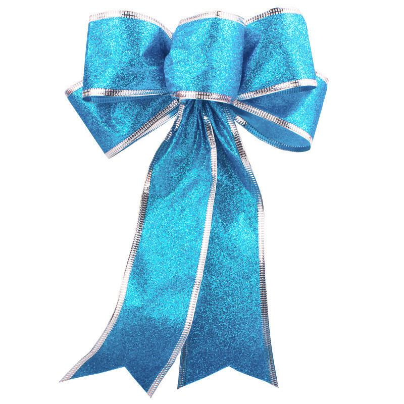 Glitter 25cm Luxurious Bow Hangings For Charming Christmas Decor Tree