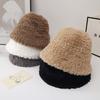 Women's Plush Bucket Hat Winter New Fashion Thickened Face-lifting Warm Ear-protecting Casual Simple Fisherman Hat
