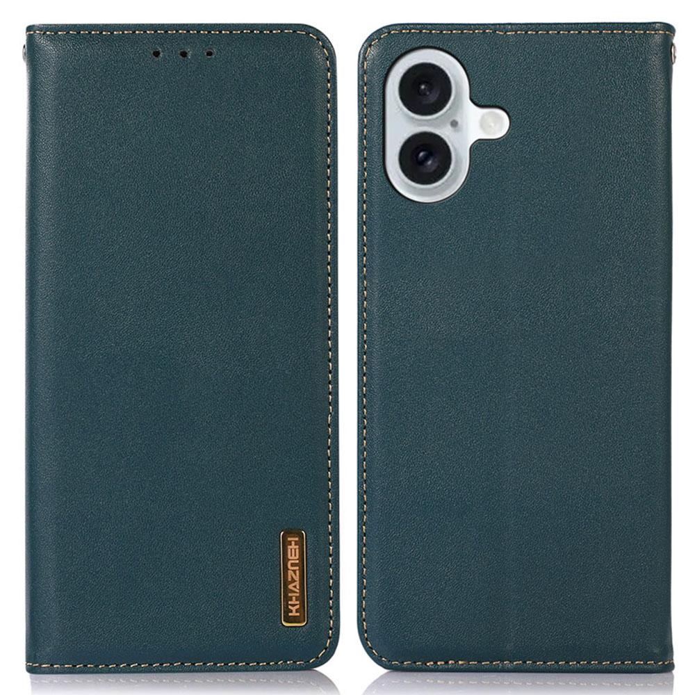 KHAZNEH Etui na iPhone 17 Portfel Skórzany Pokrowiec na Telefon Tekstura Nappa