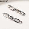 Sterling Silver Elephant & Leaf Double Charm Beads with OT Clasp for DIY Jewelry