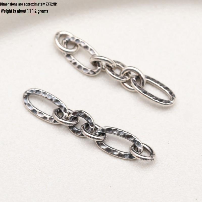 Sterling Silver Elephant & Leaf Double Charm Beads with OT Clasp for DIY Jewelry