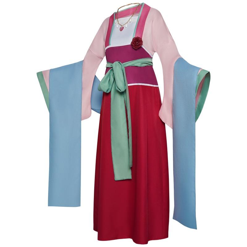Medicine House Girl's Whispering Cos Taking Medicine House Girl's Monologue Red Dress Cat Cosplay Stage Performance Costume