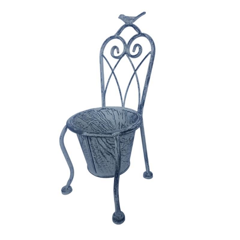 Planter Decoration Iron Plant Basket Shabby Metal Flower Holder Pot Stand for Indoor Outdoor Home Farmhouse