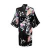 Bride Long Women Kimono Robe Satin Silk Night Dressing Gown